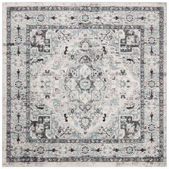 MADISON 900, LIGHT GREY / BLUE, 6'-7" X 6'-7" Square, Area Rug, MAD924F-7SQ