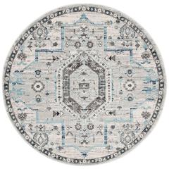 MADISON 900, GREY / DARK GREY, 6'-7" X 6'-7" Round, Area Rug