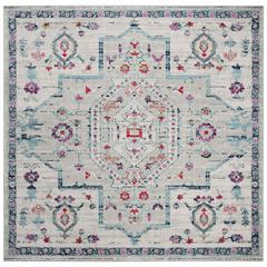 MADISON 900, LIGHT GREY / FUCHSIA, 6'-7" X 6'-7" Square, Area Rug, MAD928R-7SQ