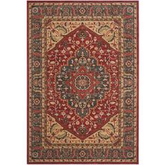 MAHAL, NAVY / RED, 6'-7" X 9'-2", Area Rug, MAH621C-6