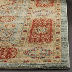 MAHAL, NAVY / RED, 4' X 5'-7", Area Rug, MAH622C-4