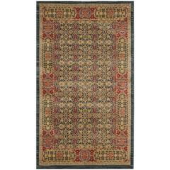 MAHAL, LIGHT BLUE / RED, 3' X 5', Area Rug