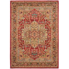 MAHAL, NATURAL / NAVY, 10' X 14', Area Rug