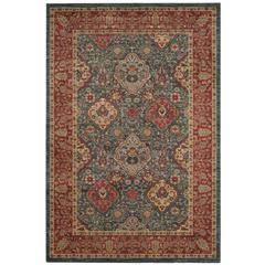 MAHAL, NAVY / RED, 5'-1" X 7'-7", Area Rug, MAH655C-5