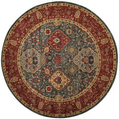 MAHAL, NAVY / RED, 6'-7" X 6'-7" Round, Area Rug, MAH655C-7R