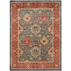 MAHAL, NAVY / RED, 8' X 11', Area Rug, MAH655C-8