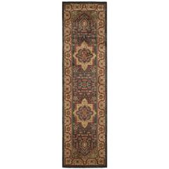 MAHAL, NAVY / NATURAL, 2'-2" X 8', Area Rug, MAH656E-28