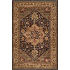 MAHAL, NAVY / NATURAL, 6'-7" X 9'-2", Area Rug, MAH656E-6