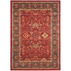 MAHAL, RED / NAVY, 10' X 14', Area Rug