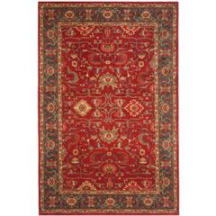 MAHAL, RED / NAVY, 5'-1" X 7'-7", Area Rug