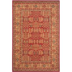 MAHAL, RED / NATURAL, 5'-1" X 7'-7", Area Rug, MAH697A-5