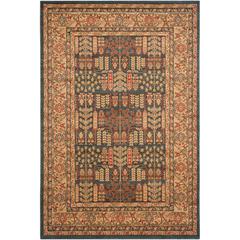 MAHAL, NAVY / NATURAL, 5'-1" X 7'-7", Area Rug, MAH697E-5