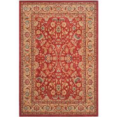 MAHAL, RED / NATURAL, 6'-7" X 9'-2", Area Rug, MAH699A-6
