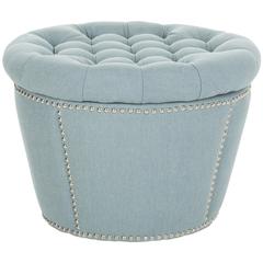 VANESSA OTTOMAN - SILVER NAIL HEADS, MCR4637C