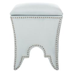 DEIDRA OTTOMAN - SILVER NAIL HEADS, MCR4663D