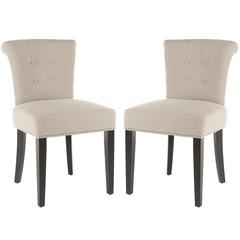 SINCLAIRE 21''H KD SIDE CHAIRS (SET OF 2) - SILVER NAIL HEADS