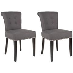 SINCLAIR 21''H  RING CHAIR (SET OF 2)  - SILVER NAIL HEADS, MCR4705A-SET2