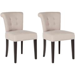 SINCLAIR 21''H  RING CHAIR (SET OF 2)  - SILVER NAIL HEADS, MCR4705B-SET2