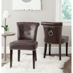SINCLAIR 21''H  RING CHAIR (SET OF 2)  - SILVER NAIL HEADS, MCR4705C-SET2