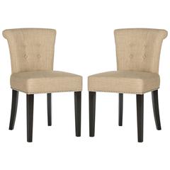 SINCLAIR 21''H  RING CHAIR (SET OF 2)  - SILVER NAIL HEADS, MCR4705E-SET2