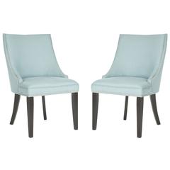 AFTON 20''H  SIDE CHAIR (SET OF 2) - SILVER NAIL HEADS, MCR4715A-SET2