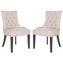HARLOW 19''H TUFTED RING CHAIR (SET OF 2) - SILVER NAIL HEADS, MCR4716A-SET2