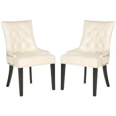 HARLOW 19''H TUFTED RING CHAIR (SET OF 2) - SILVER NAIL HEADS, MCR4716B-SET2