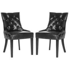 HARLOW 19''H  TUFTED RING CHAIR (SET OF 2) - SILVER NAIL HEADS, MCR4716C-SET2