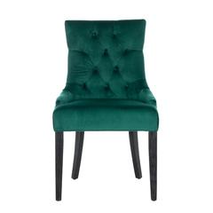 Harlow 19''H  Tufted Ring Chair (Set Of 2) - Silver Nail Heads , Emerald/Espresso