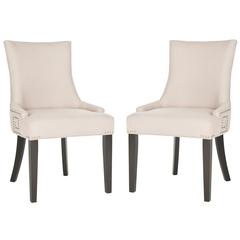 GRETCHEN 20''H  SIDE CHAIR (SET OF 2) - SILVER NAIL HEADS