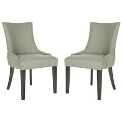 GRETCHEN 20''H SIDE CHAIR (SET OF 2) - SILVER NAIL HEADS, MCR4718C-SET2