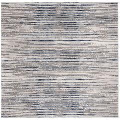 MEADOW 100, GREY / LIGHT GREY, 6'-7" X 6'-7" Square, Area Rug