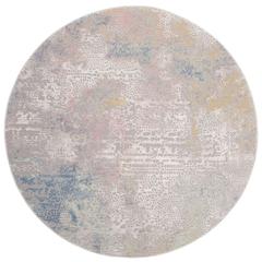 MEADOW 100, GREY / GOLD, 6'-7" X 6'-7" Round, Area Rug, MDW181F-7R