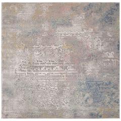 MEADOW 100, GREY / GOLD, 6'-7" X 6'-7" Square, Area Rug, MDW181F-7SQ