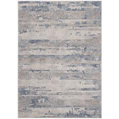 MEADOW 100, GREY / NAVY, 4' X 6', Area Rug