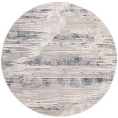 MEADOW 100, GREY / IVORY, 6'-7" X 6'-7" Round, Area Rug