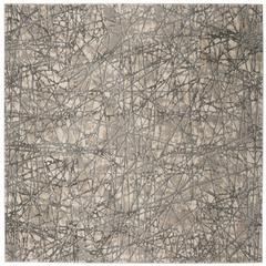 MEADOW, BEIGE / GREY, 6'-7" X 6'-7" Square, Area Rug