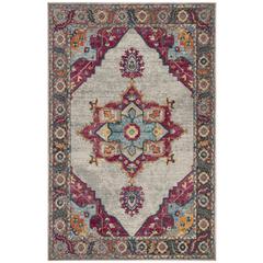 MERLOT 100, CREAM / MULTI, 5'-1" X 7'-6", Area Rug, MER108A-5