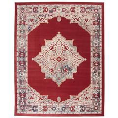MERLOT 300, RED / AQUA, 8' X 10', Area Rug, MER312Q-8