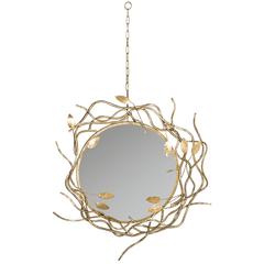 Gold Wreath Mirror, Antique Gold