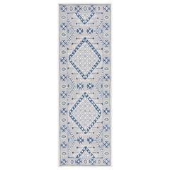 MICRO-LOOP, LIGHT GREY / BLUE, 2'-3" X 7', Area Rug