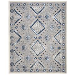 MICRO-LOOP, LIGHT GREY / BLUE, 8' X 10', Area Rug