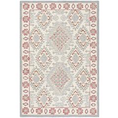 MICRO-LOOP, IVORY / RED, 4' X 6', Area Rug