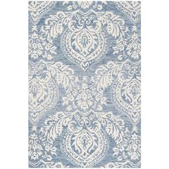 MICRO-LOOP, BLUE / IVORY, 4' X 6', Area Rug, MLP512M-4