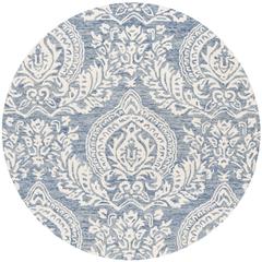 MICRO-LOOP, BLUE / IVORY, 5' X 5' Round, Area Rug, MLP512M-5R
