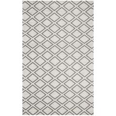 MICRO-LOOP, SILVER / DARK GREY, 5' X 8', Area Rug