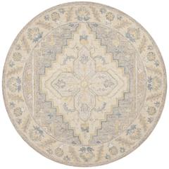 MICRO-LOOP, BEIGE / GREY, 5' X 5' Round, Area Rug
