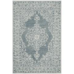 MICRO-LOOP, BLUE / LIGHT BLUE, 4' X 6', Area Rug