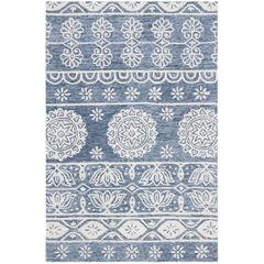 MICRO-LOOP, BLUE / IVORY, 4' X 6', Area Rug, MLP607M-4