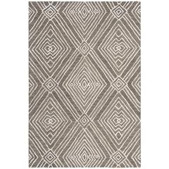 MICRO-LOOP, DARK GREY / IVORY, 4' X 6', Area Rug